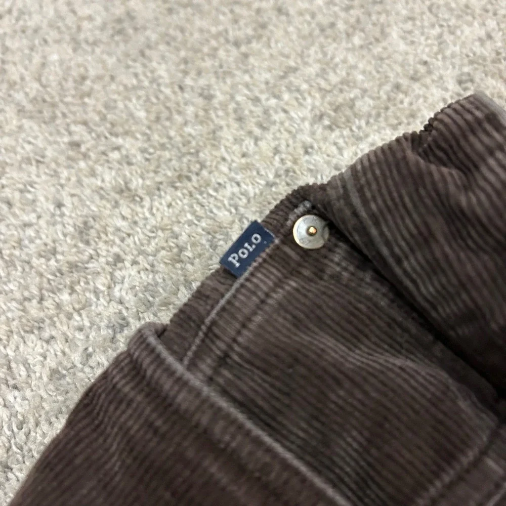 Polo‎ Ralph Lauren Corduroy Pants 28x30 Brown Straight Leg Stretch (FLAWS)